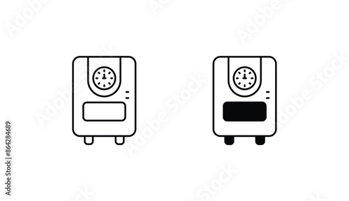 Water Heater icon design with white background stock illustration
