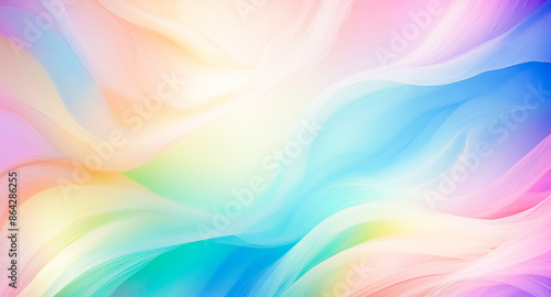 Abstract Pastel Waves Background