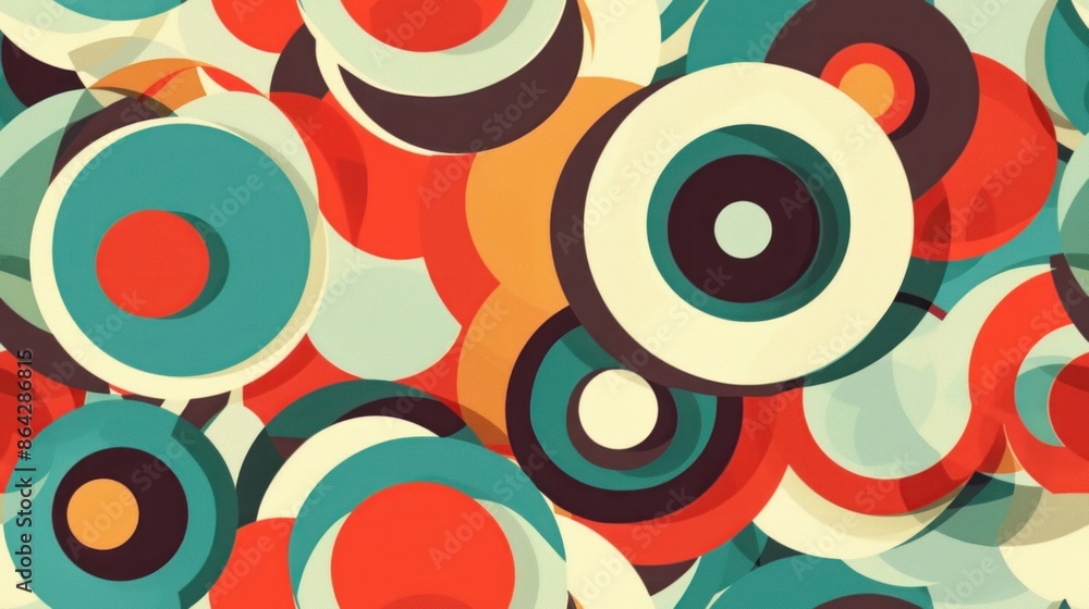 Abstract Colorful Circles Pattern Abstract Colorful Circles Pattern
