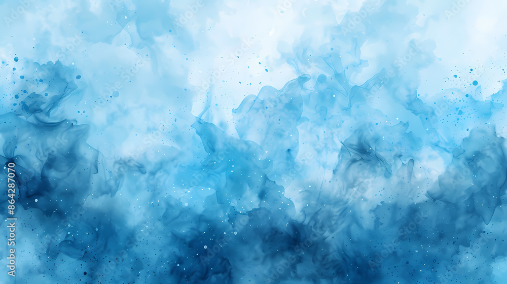 Abstract blue watercolor background with fluid shapes and subtle texture Abstract blue watercolor background with fluid shapes and subtle texture