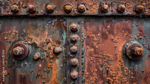 Weathered Rusty Metal Texture with Corrosion for Abstract Background Design