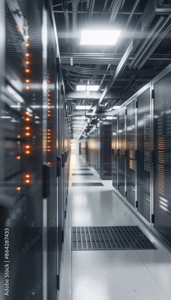 Modern Data Center with Advanced Servers and Cooling Systems for Optimal Performance Modern Data Center with Advanced Servers and Cooling Systems for Optimal Performance