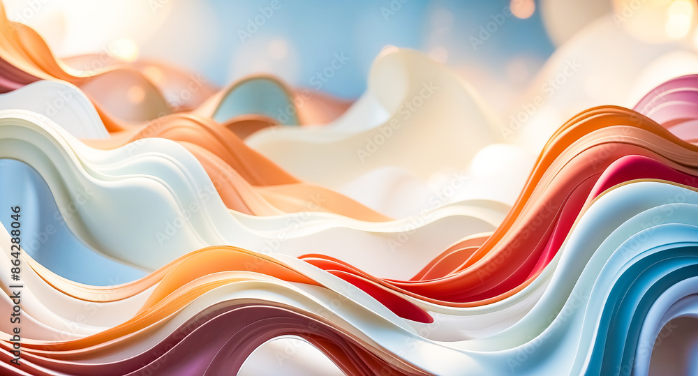 Abstract Colorful Wavy Shapes Abstract Colorful Wavy Shapes