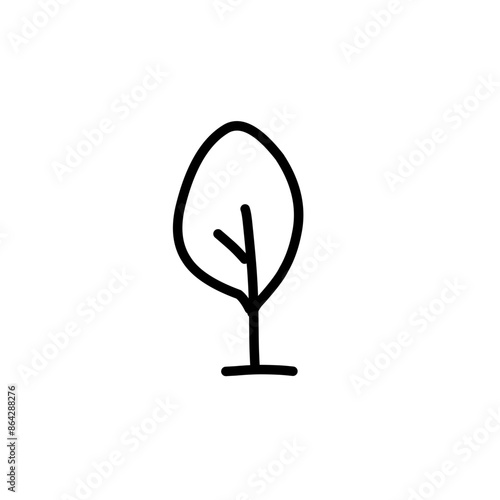 tree simple line icon © metdi