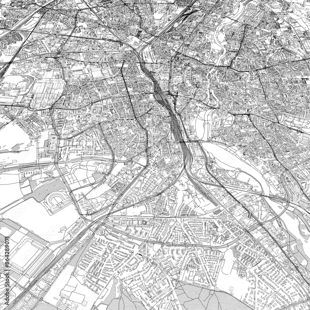 Fototapeta premium 3D illustration of city and urban in Nuremberg Germany