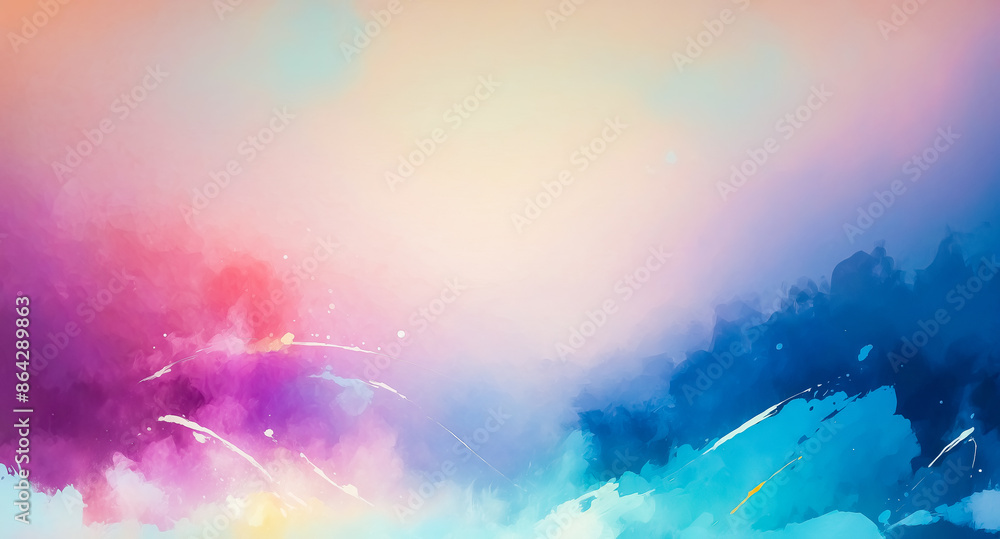 Obraz premium Abstract Watercolor Background with Pastel Colors