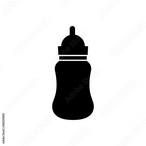 Feeder bottle flat vector icon design. Baby Feeder Symbol