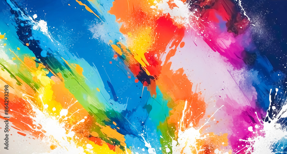 Abstract colorful background with paint splatter Abstract colorful background with paint splatter
