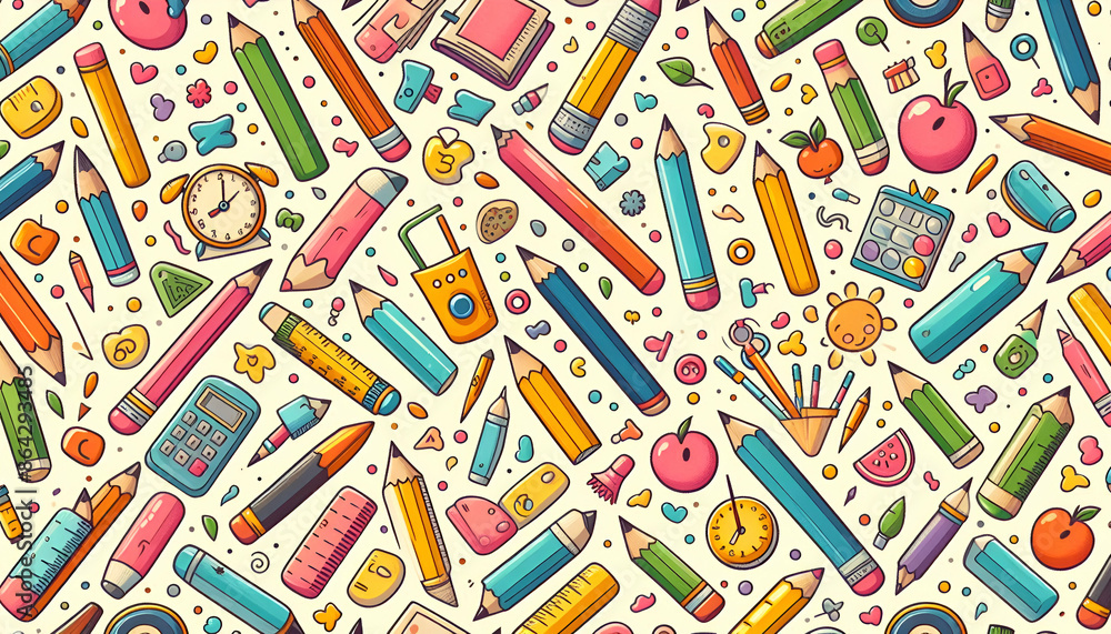 seamless pattern with pencil seamless pattern with pencil
