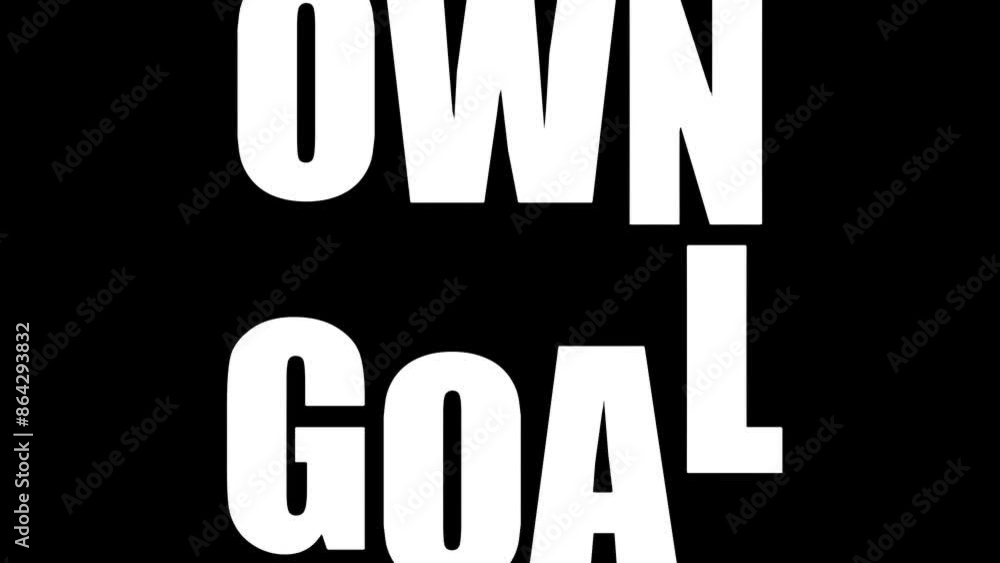 Own Goal football match player animation vedio on black screen Own Goal football match player animation vedio on black screen