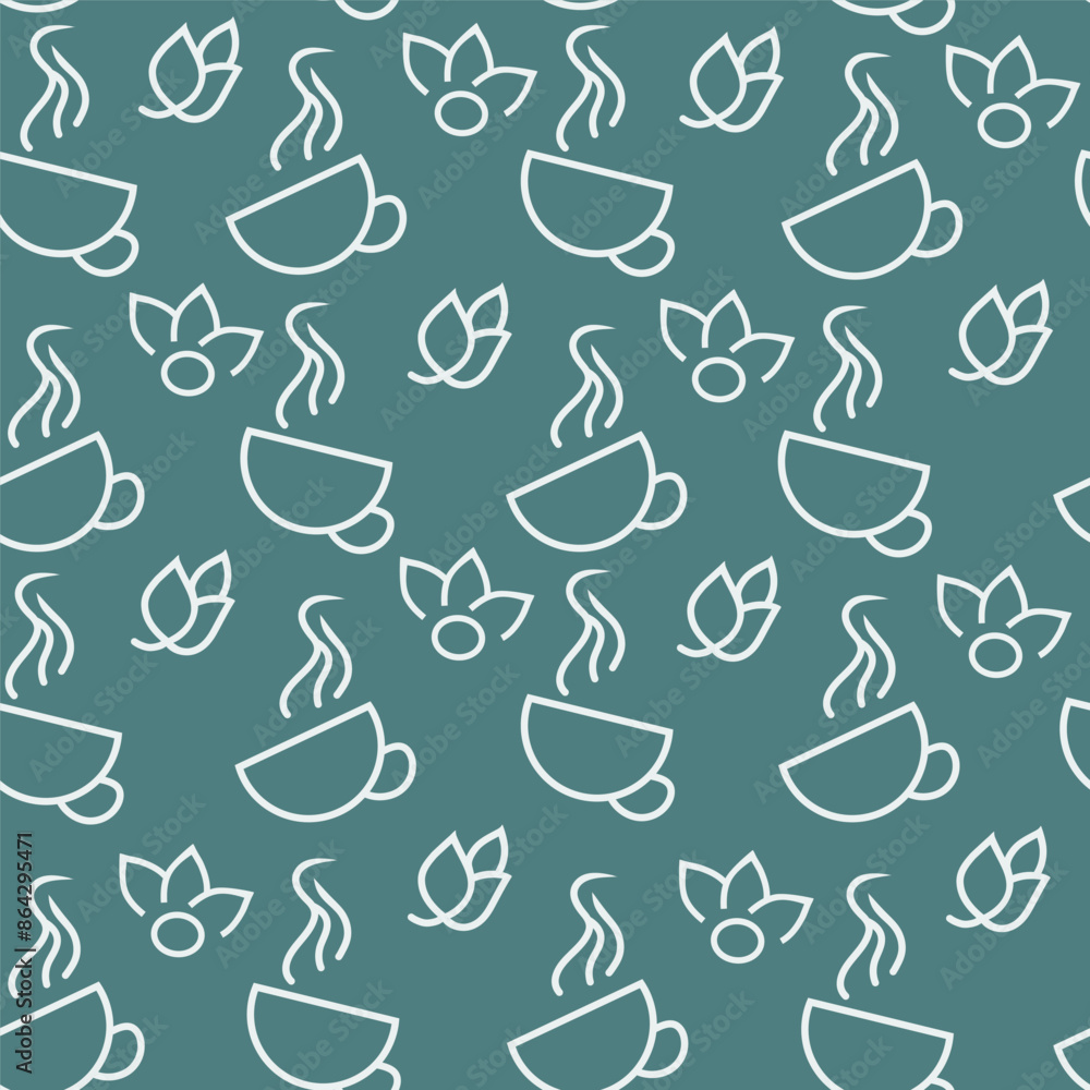 cups with hot drink with tea leaves on a colored background cups with hot drink with tea leaves on a colored background