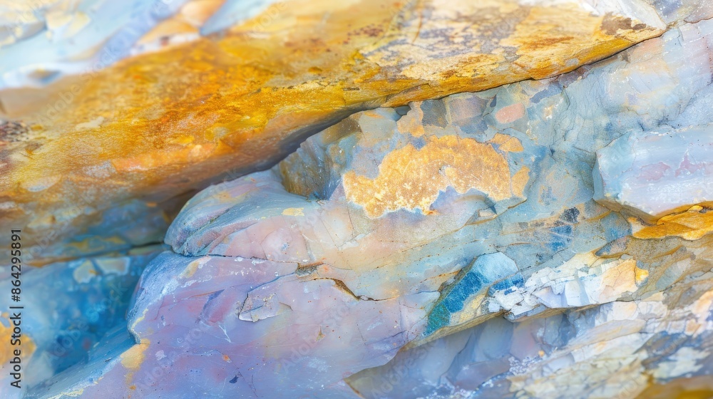 Fototapeta premium Stunning hyper detailed macro shot of a rough stone surface highlighting its natural textures