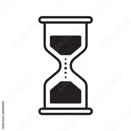hourglass on white background. vector hourglass concept