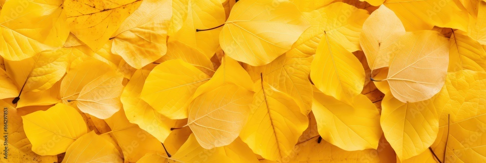 Golden Autumn Leaves Close-up Golden Autumn Leaves Close-up