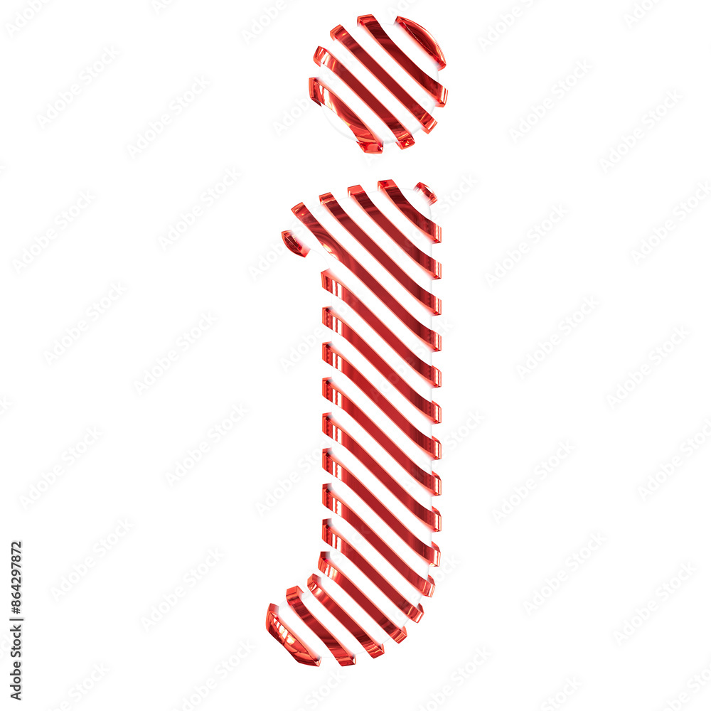 White symbol with red diagonal ultra thin straps. letter j White symbol with red diagonal ultra thin straps. letter j