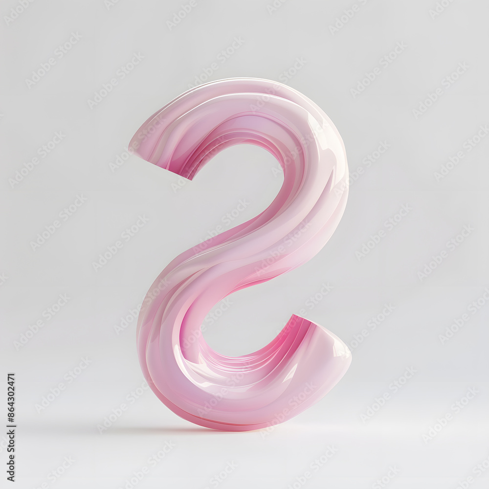 3d pink letter in white plain background 3d pink letter in white plain background