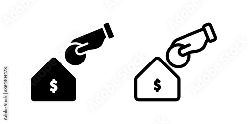 Real estate icon set. saving for property sign. Flat illustration of vector icon on white background