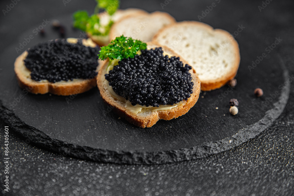 caviar lumpfish black caviar fresh seafood appetizer meal food snack on the table copy space food background caviar lumpfish black caviar fresh seafood appetizer meal food snack on the table copy space food background