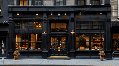 Facade of a traditional French boutique