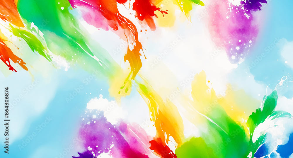 Fototapeta premium Abstract Colorful Watercolor Background