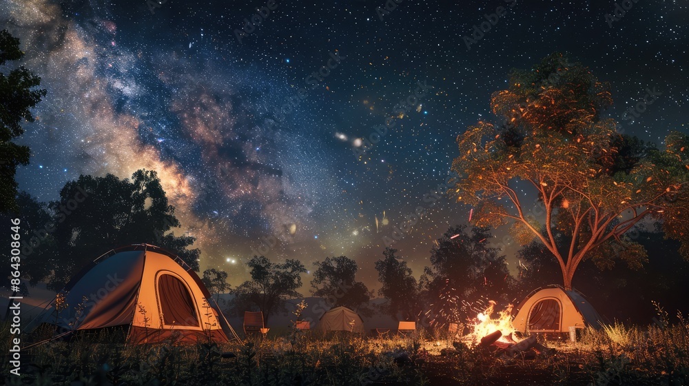 tent at night tent at night