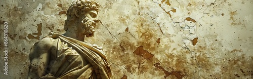 photo collage with an ancient city. Athina, Greek. Paper texture. AI generated illustration