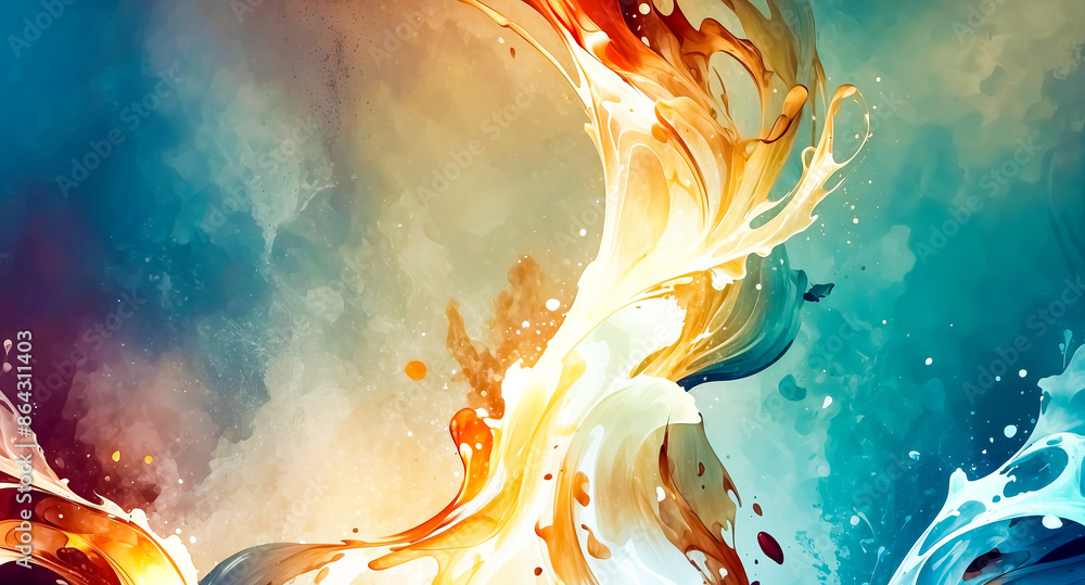 Abstract Colorful Swirl