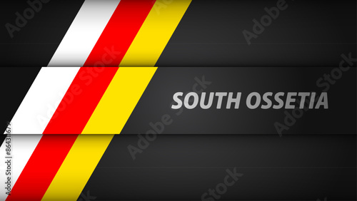 Edge background South Ossetia graphic and label. photo