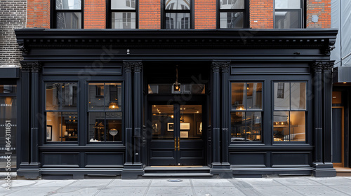 A façade of a traditional French-style fashion boutique store