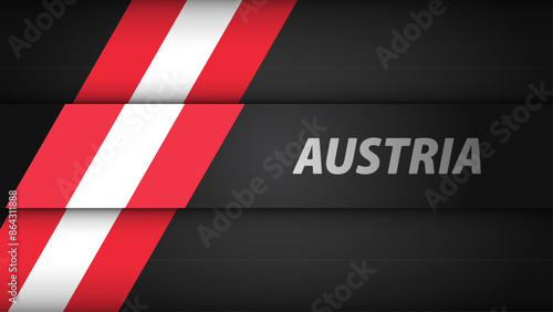 Edge background Austria graphic and label.