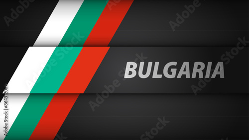 Edge background Bulgaria graphic and label.