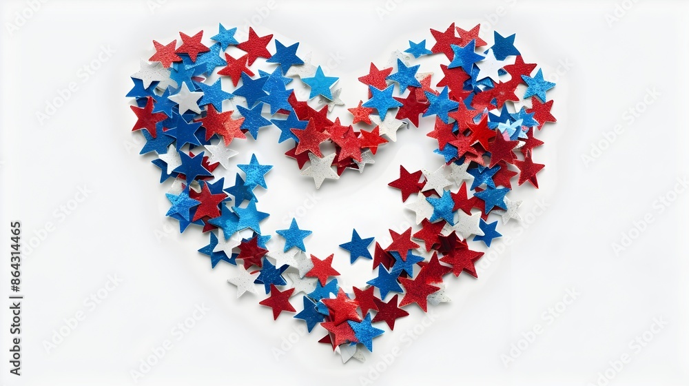 Patriotic Heart Shaped Star Design for Shirts and Merchandise Patriotic Heart Shaped Star Design for Shirts and Merchandise