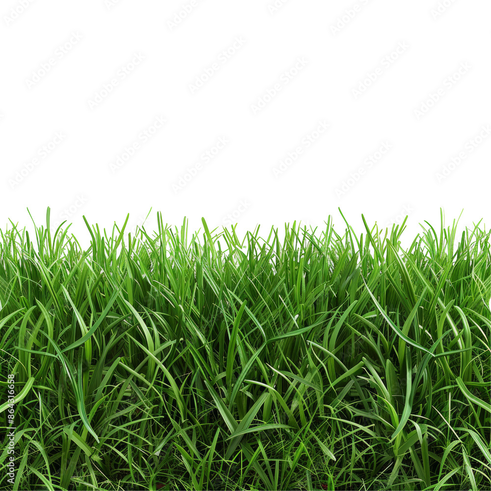 Bermuda Grass Border: Front Top View Isolated on Transparent or White Background, PNG Bermuda Grass Border: Front Top View Isolated on Transparent or White Background, PNG