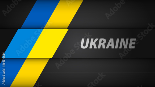Edge background Ukraine graphic and label.