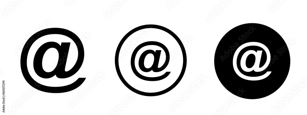 @ Email address vector sign. symbol @ button. Vector illustration @ Email address vector sign. symbol @ button. Vector illustration