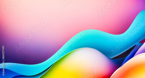 Abstract Colorful Waves Background