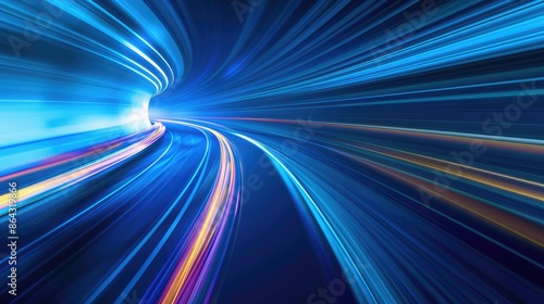 Dynamic luminous streaks on a dark backdrop. Modern layout for banners, brochures, and advertisements,abstract background with speed motion on the road, computer images,Abstract Speed light trails