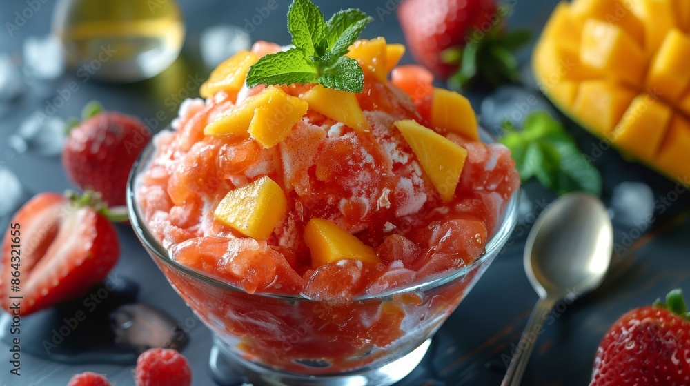 Strawberry-Mango Hawaiian Shave Ice Strawberry-Mango Hawaiian Shave Ice