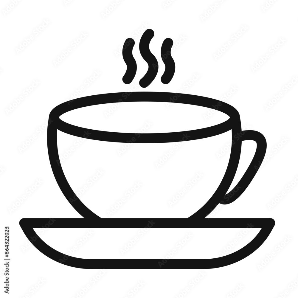 Fresh Coffee Cup Icon for Morning Energy Boost and Relaxation Fresh Coffee Cup Icon for Morning Energy Boost and Relaxation