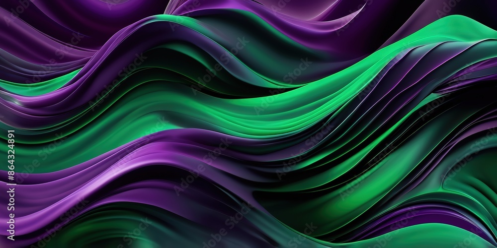 Abstract purple dark green wavy background Abstract purple dark green wavy background