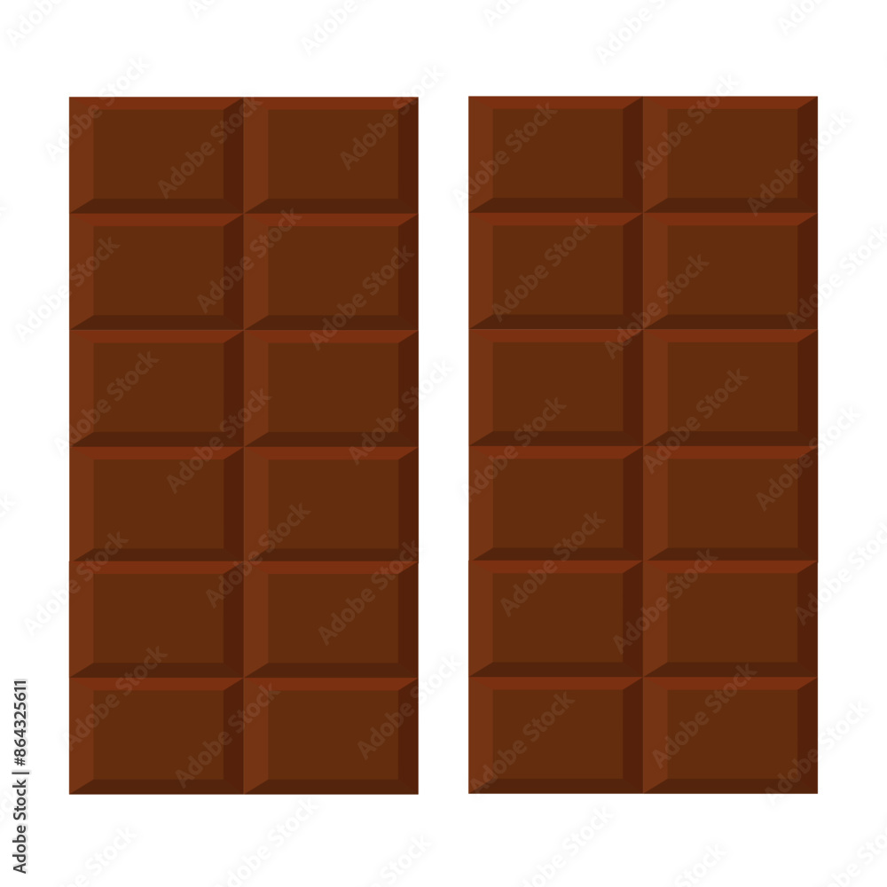 Chocolate bar set vector image Chocolate bar set vector image