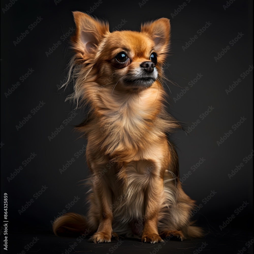Portrait of a Charming Chihuahua Dog in Studio Lighting Portrait of a Charming Chihuahua Dog in Studio Lighting