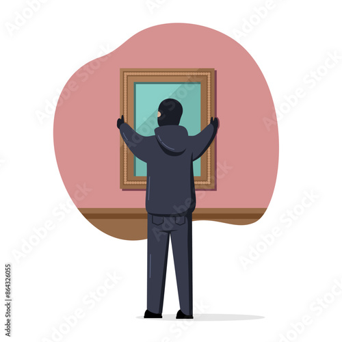 A thief steals a picture