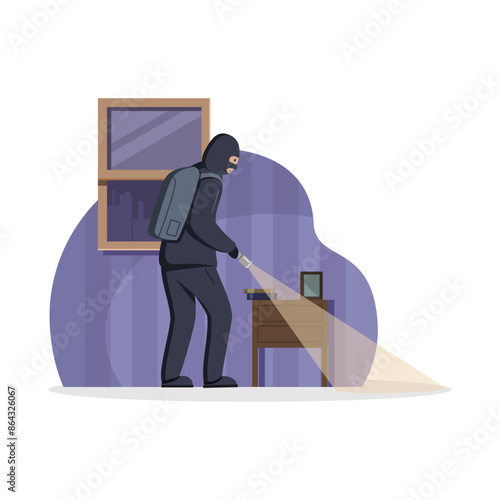 A burglar broke into the house