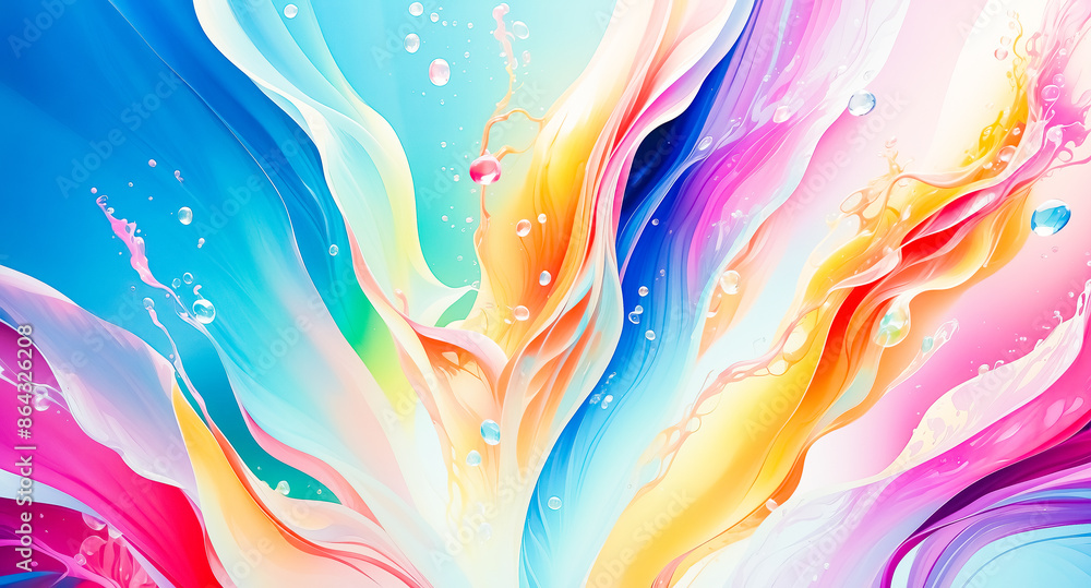 Abstract Swirling Colors with Bubbles Abstract Swirling Colors with Bubbles