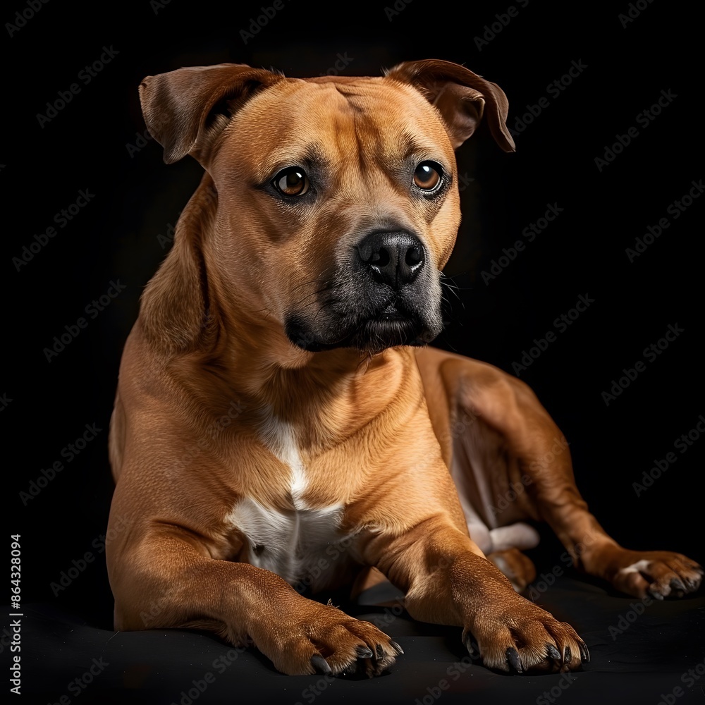 Majestic Staffordshire Bull Terrier Dog in Perfect Studio Lighting Majestic Staffordshire Bull Terrier Dog in Perfect Studio Lighting