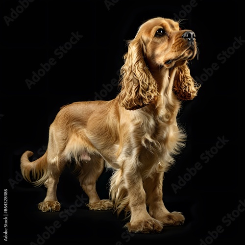 Majestic American Cocker Spaniel Posed in Studio Lighting Perfection