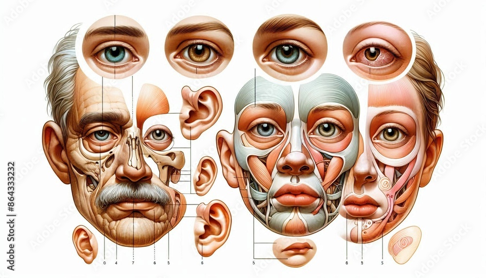 Facial Features: The development of the eyes, nose, and mouth. Facial Features: The development of the eyes, nose, and mouth.