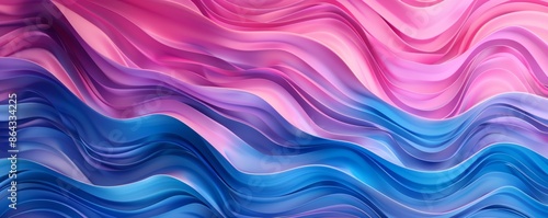 Abstract vibrant wavy background in pink and blue tones, gradient pattern. Modern design and artistic concept