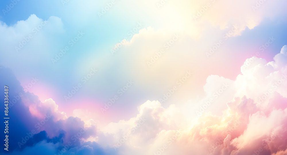 Dreamy Sky with Soft Pastel Clouds Dreamy Sky with Soft Pastel Clouds